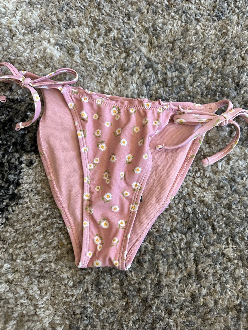 wild fable Pink Daisy Tie-Side Bikini Bottoms